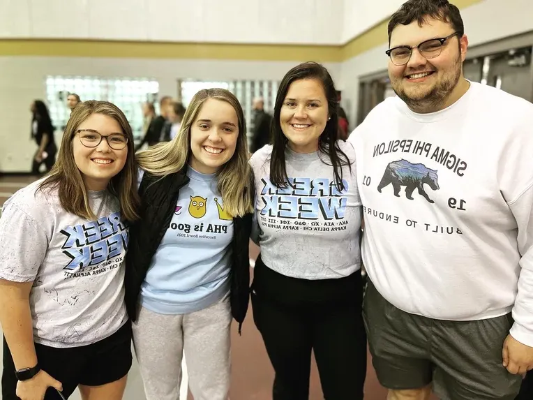 Fraternity and Sorority members group photograph